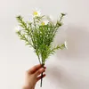 زهور زخرفية 38 سم واقعية واقعية 15 رأس ديزي كريسانثيموم باقة الزهرة الاصطناعية للديكور المنزلي والزفاف الدعائم