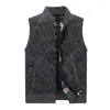 Gilet da uomo Inverno Maglione da uomo in pile spesso Cardigan lavorato a maglia Gilet Gilet casual maschile per uomo Abiti senza maniche 2023