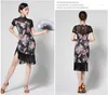 Стадия ношения Cheongsam Retro Plore Plouge китайское сексуальное для женщин взрослые танцевальная одежда латинская танцовщица