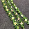 Dekorativa blommor Easy Care Artificial Realistic Vine Elegant Fake Rose Garland For Wedding Party Decoration Table Centerpiece