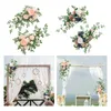 Dekorativa blommor 2x Silk Flower Swag Arch Garland Hängande bröllopssatser Rose för bordets väggmottagningsceremoni