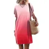 Casual Dresses Womens Colorful Western Style Comfortable Striped Vacation Simple Dress A Line Sundresses For Women