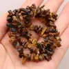 Pärlor 40 cm naturlig oregelbunden Tiger Eye Stone Rock Freeform-chips Tergel för smycken som gör DIY-armband Halsband Storlek 3x5-4x6mm