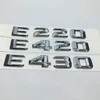 شارة شعار Trunk الخلفية للسيارة لـ Mercedes Benz W124 W211 E220 E220 E420 E430 Chrome Letters Logo Sticker282V