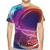 T-shirts pour hommes Galaxy Polyester 3D Print Street Arts Shirt Sports de plein air Vêtements à séchage rapide T-shirt ample T-shirts