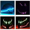 Casque Moto Accessoires Lumière Signal D'équitation EL Bande Clignotant Durable Kit Bar DIY Led Bande Réflecteur Film Froid Une Paire323n