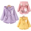Jackets Girls Jacket 1 6 Year Baby Spring Autumn Casual Windbreaker Kid Outerwear Cute Rabbit Hooded Toddler Coat Children Clothing 230728