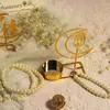 Kandelaars Arabische Stijl Metalen Maan Gouden Houder Decoratieve Kunst Ambachten Accessoire Voor Thuis Festival Bruiloft Decoratie 87HA