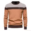 Maglioni da uomo Maglione di cotone impiombato primaverile e autunnale Maglione di moda per il tempo libero Pullover Abbigliamento lavorato a maglia a maniche lunghe