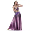 Vêtements de scène dames Sexy danse du ventre costume C tasse soutien-gorge haut perlé ceinture robe danse égyptienne Festival vêtements salle de bal pour les femmes