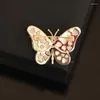 Brooches Ajojewel Women's Synthetic Shell Butterfly Brooch With Pearl Elegant Costume Jewelry Beauty Gifts