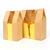 StoBag 50pcs Papier Kraft Avec Fenêtre Sacs D'emballage De Pain Résistant À L'huile Petit Déjeuner Breat Fournitures Fête Nourriture Toast Clair Célébrer 21063027