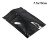 7 5x10 cm Noir 100 Pcs Mylar Feuille Refermable Zipper Stockage Des Aliments Emballage Poche En Aluminium Feuille Auto-Scellant Pack Bags255d