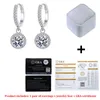 Kolczyki Dangle Que Real Moissanite Drop 1ct D Color Hoop Pure 925 Srebrna biżuteria dla kobiet EA024