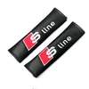 2PCS Coppia Copri cintura di sicurezza per auto S line RS Logo Copri cinturino morbido per Audi A3 A4 A5 A6 Q3 Q5 Q7 Car Styling227b