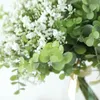 Decorative Flowers Babysbreath & Eucalyptus Leaf Artificial Fake Plants Bouquet For Wedding Party Events Home Table Decoration Supplies
