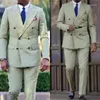 Ternos Masculinos Tailor Made Verde Menta Noivo Tuxedo Terno Slim Fit Casual Man Blazer Festa Casamento