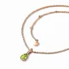 European and American retro S925 sterling silver emerald pendant rose gold necklace women's fashion versatile jewelry