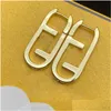 Studmodörat för kvinnor Luxury Charm Hoop Earrings Gold F Studs Esigner smycken Bangle Halsband Lady Elegant Earring Drop Delivery Dhbzo