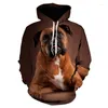 Herrtröjor 2023 Pet Dog 3D Print Hoodie Unisex Lång ärm Sweatshirt Spring Pullover Sports Suit Harajuku Topps Mänkläder