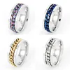 30/Pcs Practical Women's Classic Rotating Men's Gothic Stainless Steel Rotating Chain Link Men's Bottle opener Ring Fashion Jewelry Gift Wholesale