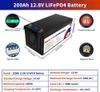 12V 100AH 200AH 24V Lifepo4 Battery Pack Lithium Iron Phosphate Cell Built-in BMS DIY RV Boat Solar Motorcycle Electric Vehicle