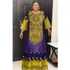 Etniska kläder H D Afrikanska klänningar för kvinnor stora storlekar damkläder bazin riche dashiki broderi nigerianska huvud slips bröllop217b