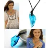 Pendant Necklaces H2o Necklace Resin Moonstone Just Add Water Blue Stone Mako Mermaid Jewelry Film Gift