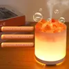 1 diffuseur d'aromathérapie en pierre de sel colorée : créez une atmosphère relaxante dans votre maison ou votre bureau.