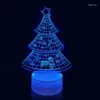 Night Lights Home Decoration Christmas Tree 3D Acrylic Led Lamp Children's Bedroom For Boy's And Girls Gift