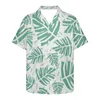 Camicie casual da uomo modello foglia di piantaggine tropicale festivo carnevale manica corta estate uomo spiaggia hawaiana Aloha scelte multiple