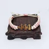 Charm Bracelets Fashion Lucky Number Bracelet For Women Men Couple Handmade Wovened Rope Ajustável 444 777 Aço Inoxidável Jóias Presente