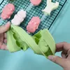 Kreskówka królicza lody silikonowe pleśń z pokrywką króliczka popsicle lodowa kostka taca pleśń