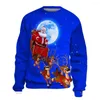 Bluzy męskie 2023 Prezent świąteczny sweter Święty Mikołaj Claus Zabawny print 3D Pullover and Women's Sweters Top Autumn Winter Clothing