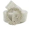 Ceintures Funky Fille Or Argent Plein Strass PVC Ceinture Femmes Élégant De Luxe Robe De Soirée Ceinture 115 cm Femelle Classique Boucle Ardillon