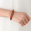 Strand Laoshan Sandelhout Art Hand String Enkele Cirkel DIY Vrouwen Cinnabar Perzik Pruim Boeddha Kralen Armband Mannen Groothandel