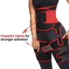 Leg Shaper 3 in 1 waist and thigh trimmer Double Compression Belt Support Sweat Sauna Effect Neoprene Waist Trainer Butt Lifter Workout 230729