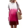 Casual Dresses Womens Colorful Western Style Comfortable Striped Vacation Simple Dress