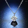 Pendentif Colliers Exquis Cristal Amour Coeur Collier Simple Strass Bois Moissanite Trèfle À Quatre Feuilles ForWomen Filles