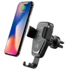 10W Qi Araba Kablosuz Şarj Cihazı Hızlı Şarj Pedi Dock Stand Stand Stand Stand Stand Stand Standı MAX SAMSUNG HUAWEI P30 Akıllı Otomatik Sensör268A