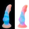 Anal Toys Tlemeny Silicone Octopus Tentakles enorma penis Anal Sex Toy Sug Cup Soft Dildo Luminous Dragon Monster Dildos Glowing In Dark 230728