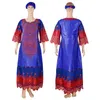 Ropa étnica H D vestidos africanos para mujeres tallas grandes ropa de mujer Bazin Riche Dashiki bordado cabeza nigeriana corbata boda 260H