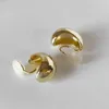 Backs Earrings Amz Chunky Metal Coil Clip On Smooth Oval Round Gold Plated Non Pierced Trendy Jewelry For Women Gift