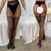 Women Socks Sexy Tights Fishnet Stockings Mesh Leggings Open Crotch Pantyhose Lady Erotic Lingerie Transparent Hollow Underwear Set