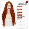 Cosplay s synthétique longue vague coiffure moyen orange noir fibre synthétique résistante à la chaleur pour les femmes 230728