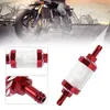 Onderdelen 8mm 5 Kleur CNC Aluminium Glas Motorfiets Gas Brandstof Benzine Olie Filter Moto Accessoires Voor ATV Dirt pit Bike Motocros2007