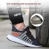 Güvenlik Ayakkabıları Unisex Yaz Işık Nefes Alabaç Spor Sneaker Erkekler Çelik Toe Cap Sport Hava Akışı Güvenlik Ayakkabıları Ponksure-Pasproof Açık Sabahları 230729