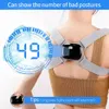 Massageador de costas Corretor de postura inteligente Cinto de treinamento de ombro Correção inteligente Dispositivo de vibração jubarte Tela de exibição 230728
