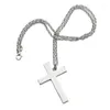Naszyjniki wisiorek minimalistyczny naszyjnik Kobiety Krzyż Kobiet Łańcuch prosta biżuteria unisex srebrny kolor modny słodki metal Naszyjnik