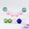 Naszyjniki wiszące 2PCS 12/14/16/18 mm urocza kulka olejku eterycznego Murano Glass z 2 otworami butelka